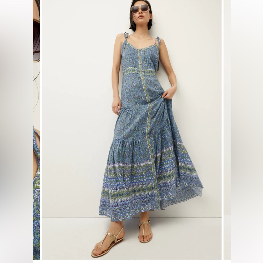 NEW • Veronica Beard • Women’s WINDANSEA DRESS Maxi Blue / Green XS
